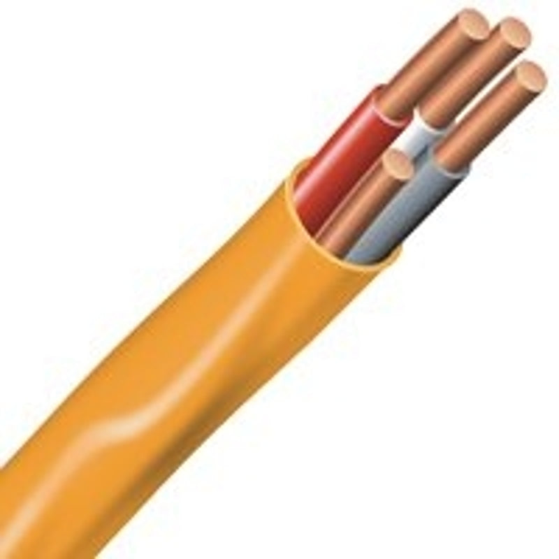 Romex 47181376 Building Wire, 10 AWG Wire, 3 -Conductor, 75 m L, Copper Conductor, PVC Insulation, Nylon Sheath