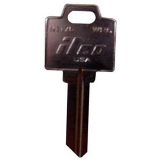 Ilco N1176-WR6 Key Blank, Brass, Nickel, For: Kwikset Vehicle Locks