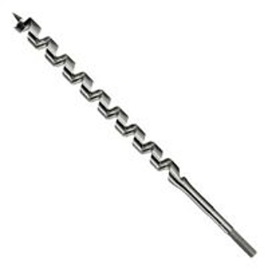 IRWIN 4935572 Auger Drill Bit, 1-1/16 in Dia, 17 in OAL, Hollow Center Flute, 7/16 in Dia Shank, Hex Shank
