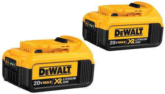 DeWALT Premium XR DCB204-2 Rechargeable Battery Pack, 20 V Battery, 4 Ah