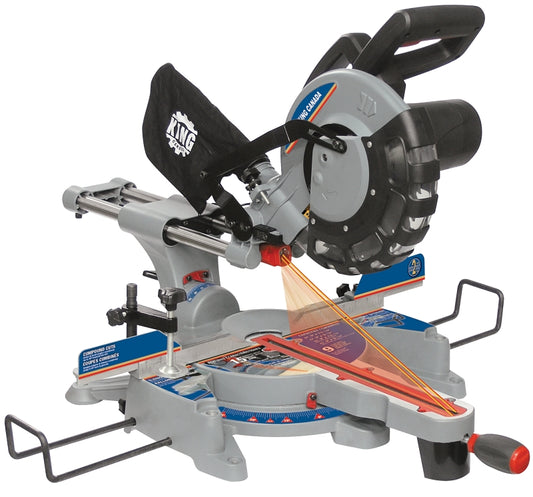 King Canada 8380 Miter Saw, 2 x 9-3/8 in Cutting Capacity, 5200 rpm Speed, 45 deg Max Miter Angle