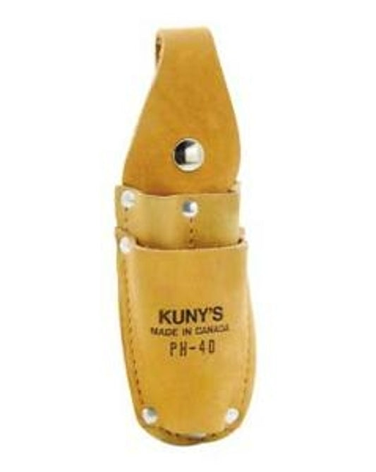 Kuny's Tool Works Series PH40 Pen/Pencil Holder, 2-Pocket, Leather, Tan, 2-3/4 in W, 7-3/4 in H